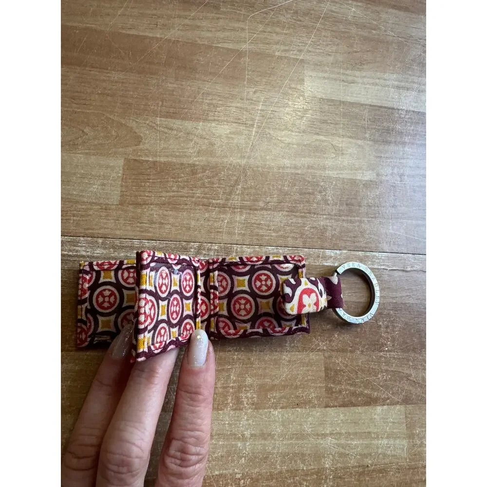 Vera Bradley Limited Edition Medallion Photo Clip Ring Key Fob.